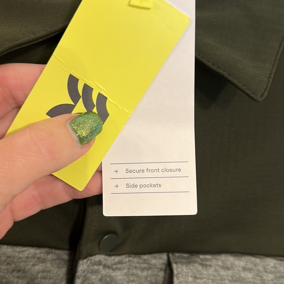 All in Motion - Jacquard Shirt Jacket (Dark green & Gray) Snap closure - Picture 11 of 14